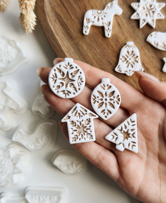Christmas Polymer Clay Cutters Set, Ornament Shapes for Jewelry & Holiday Crafts