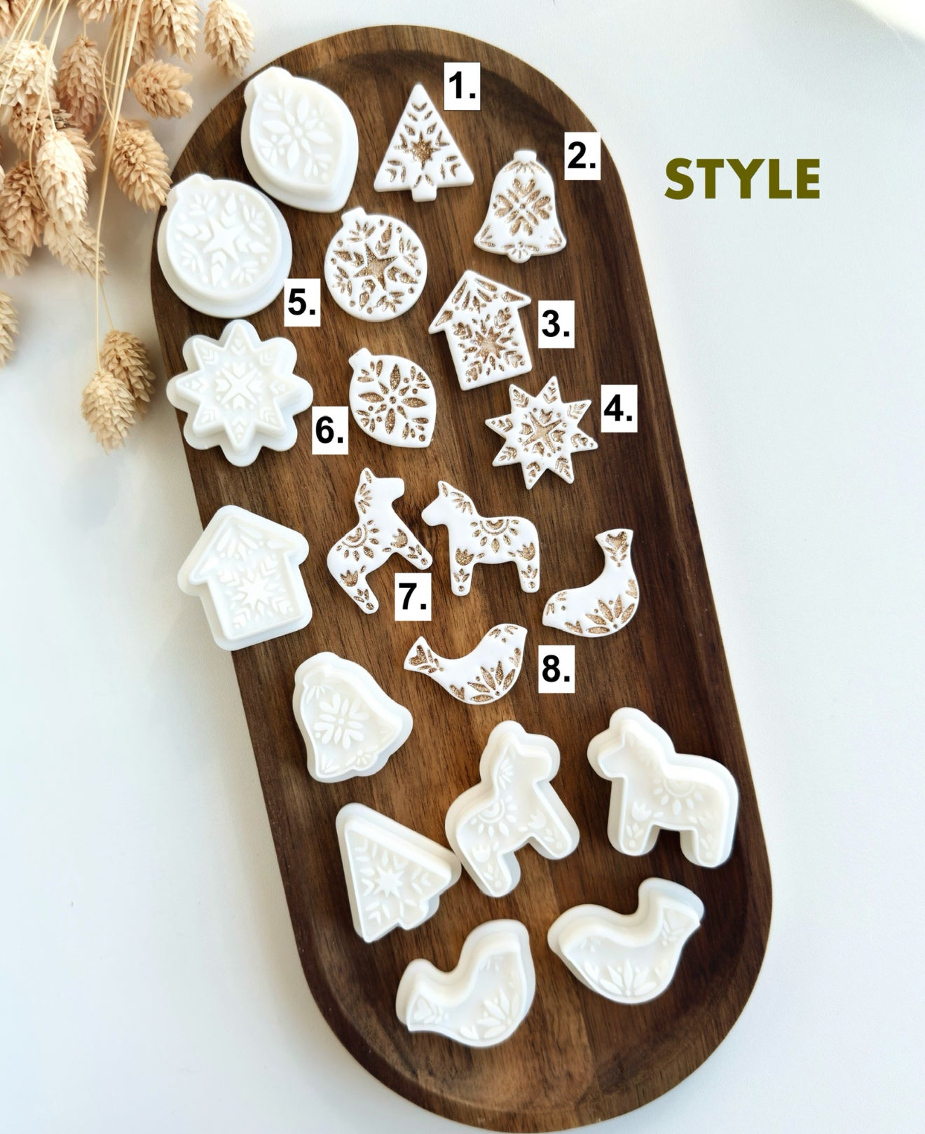Christmas Polymer Clay Cutters Set, Ornament Shapes for Jewelry & Holiday Crafts