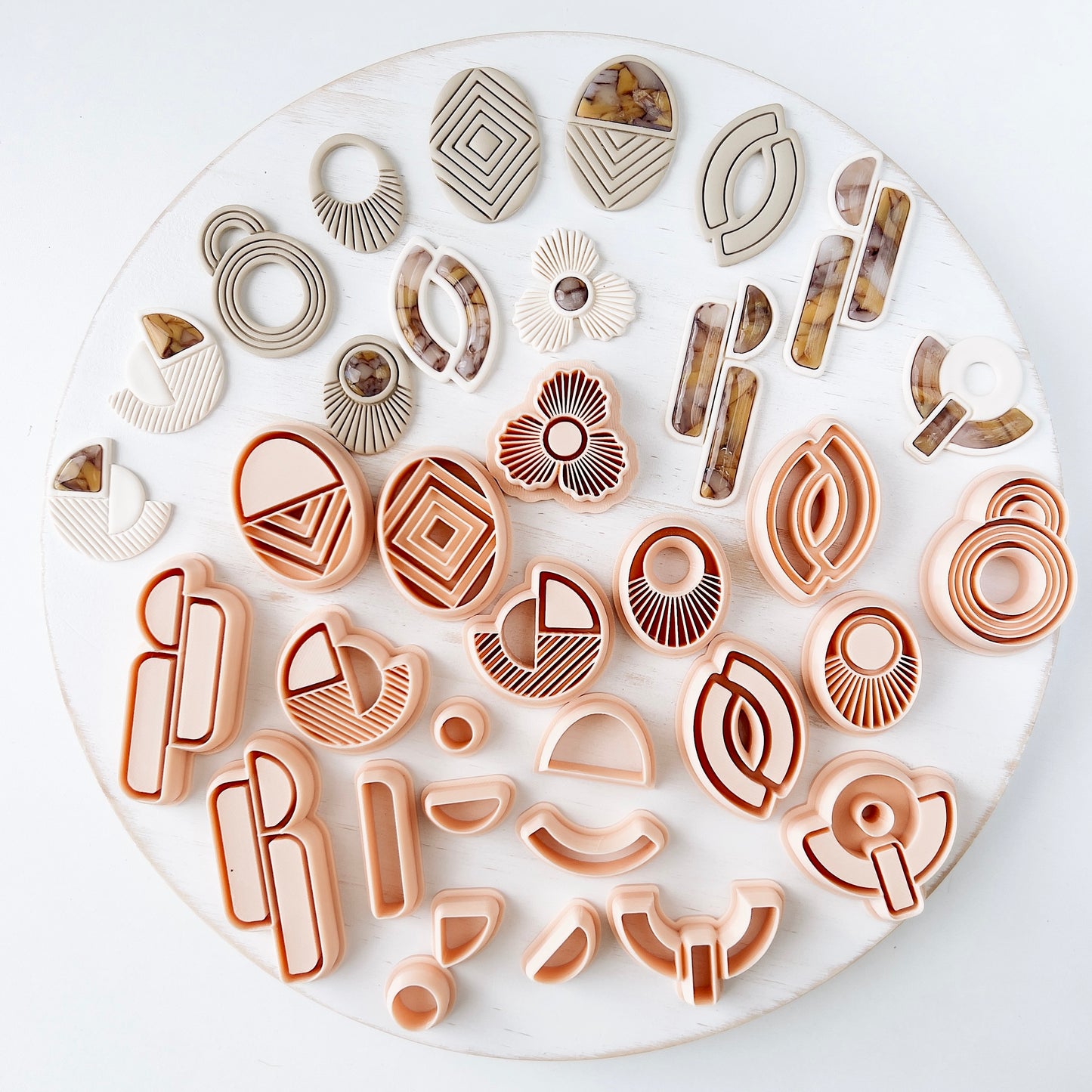 Abstract clay cutter bundle set ZE15-ZE27