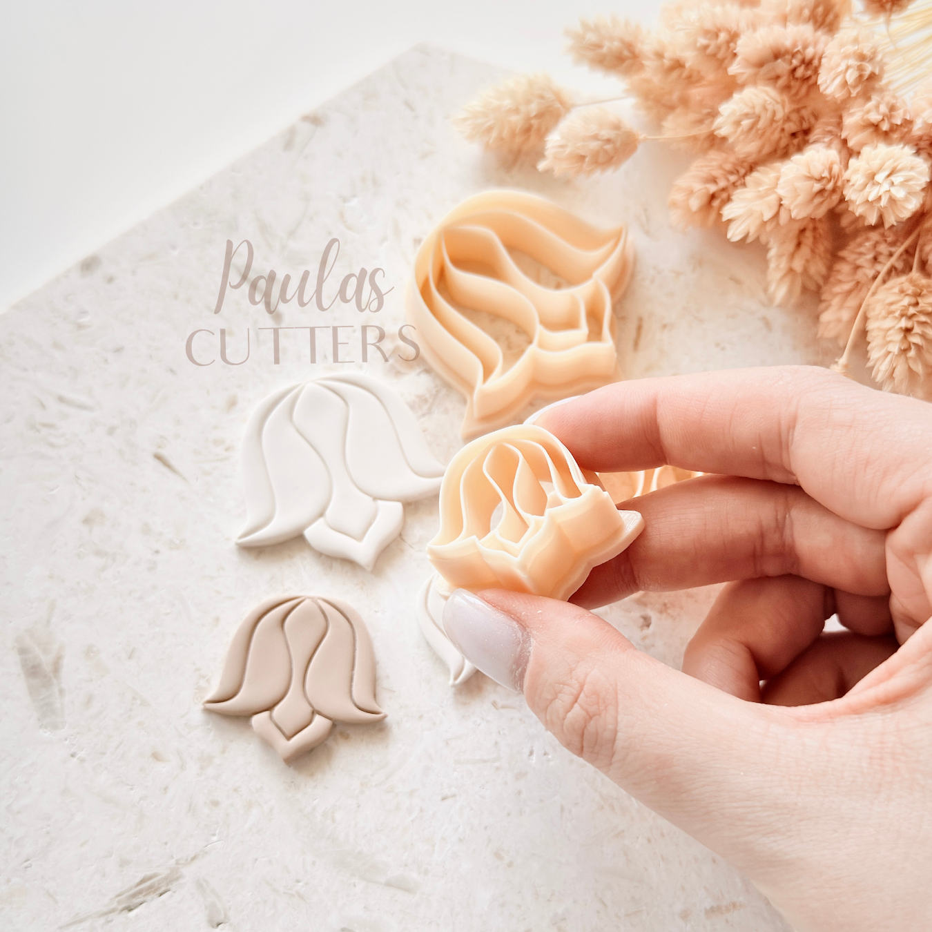 Polymer Clay Cutter, Tulip Flower Shape, Floral Earring Cutter Tool, Clay Cutter for Jewelry Making, A-07