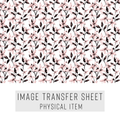 High quality water-soluble transfer paper applied on polymer clay, vibrant detailed pattern