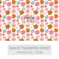 Polymer Clay Transfer Paper – Colorful Retro Ditsy Floral Pattern for Clay Earrings & DIY Jewelry – TP-563