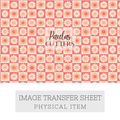 Polymer Clay Transfer Paper for Clay Earrings – Peach Daisy Tile Pattern Texture Sheet for Jewelry Making – TP-566