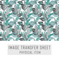High quality water-soluble transfer paper applied on polymer clay, vibrant detailed pattern