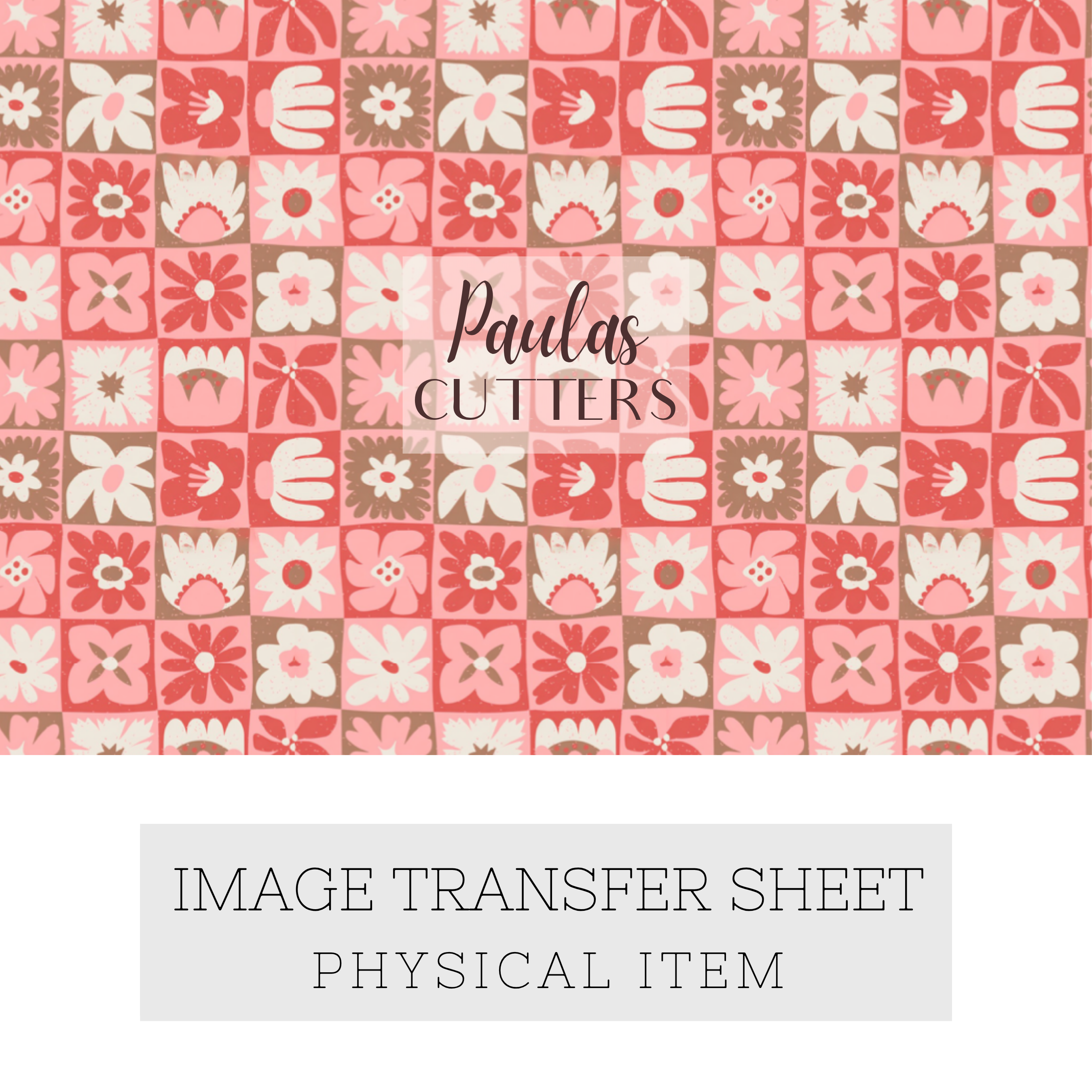 Polymer Clay Transfer Paper for Clay Earrings – Retro Floral Patchwork Tile Pattern Jewelry Texture – TP-568
