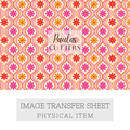 Polymer Clay Transfer Paper for Clay Earrings – Retro Daisy Lattice Pattern Texture Sheet Jewelry Making – TP-569