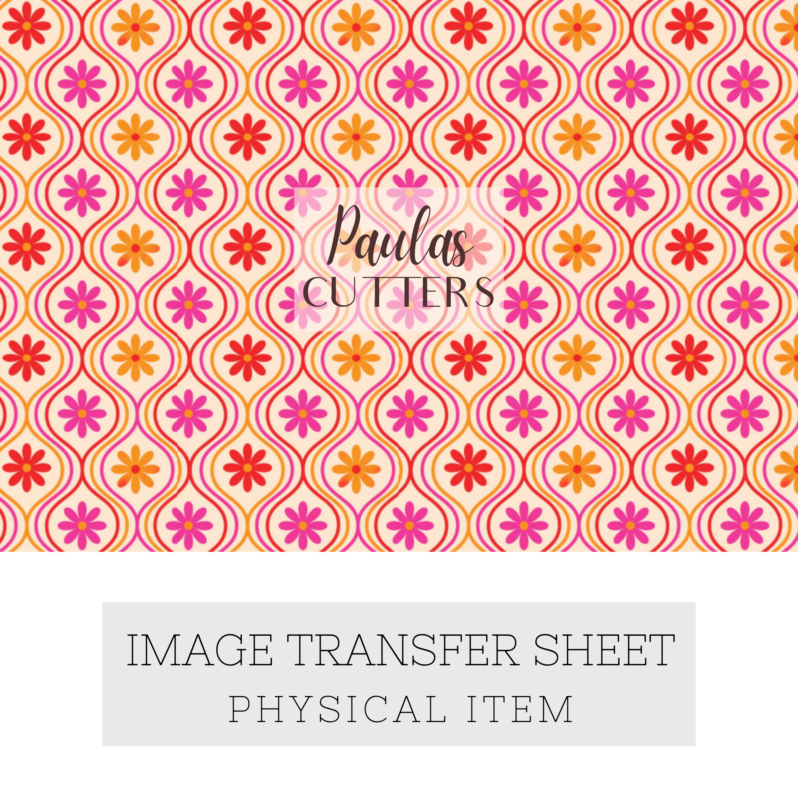 Polymer Clay Transfer Paper for Clay Earrings – Retro Daisy Lattice Pattern Texture Sheet Jewelry Making – TP-569
