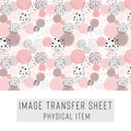 High quality water-soluble transfer paper applied on polymer clay, vibrant detailed pattern