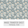 High quality water-soluble transfer paper applied on polymer clay, vibrant detailed pattern