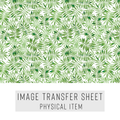 High quality water-soluble transfer paper applied on polymer clay, vibrant detailed pattern