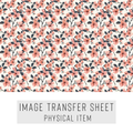 High quality water-soluble transfer paper applied on polymer clay, vibrant detailed pattern