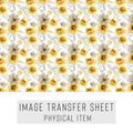 High quality water-soluble transfer paper applied on polymer clay, vibrant detailed pattern