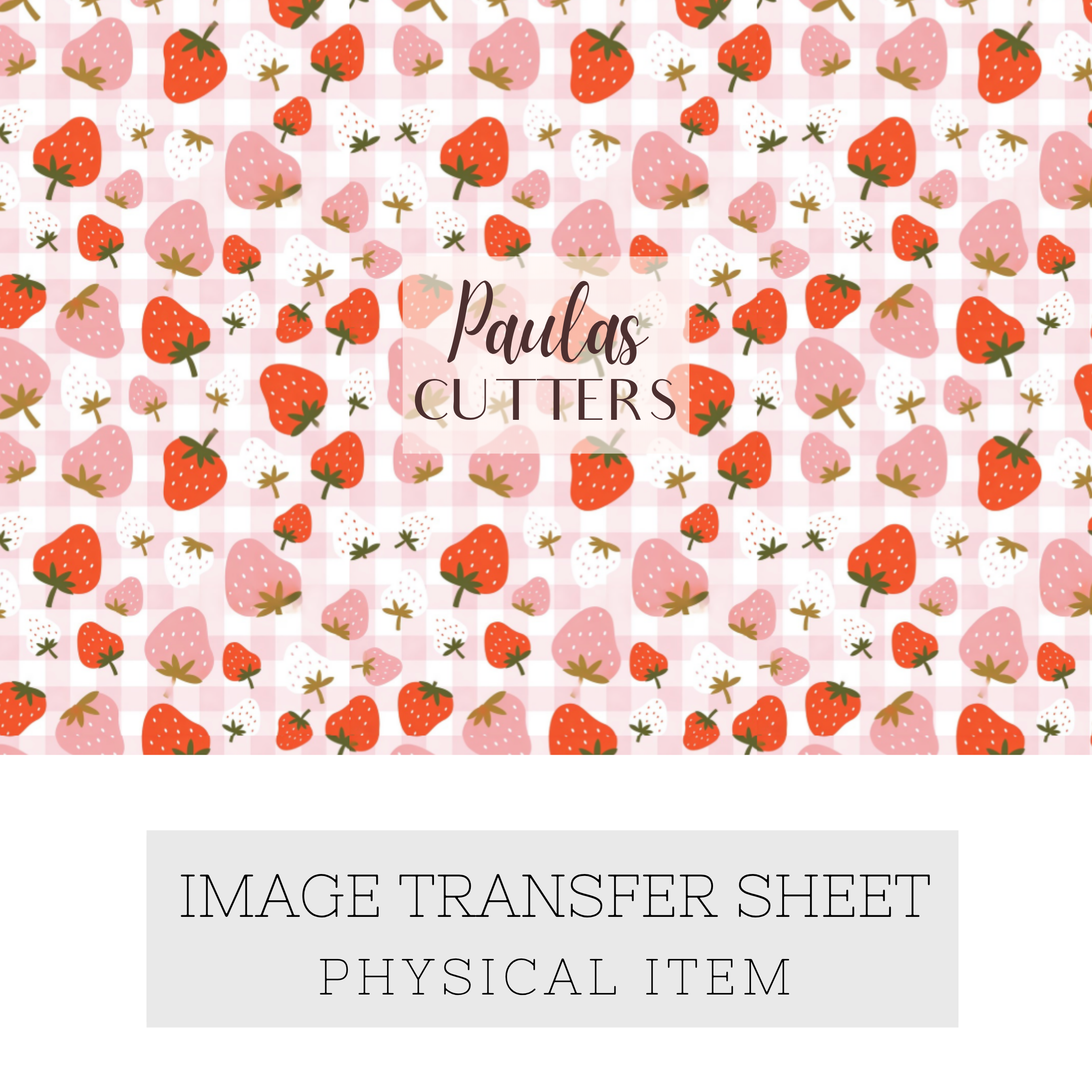 Polymer Clay Transfer Paper – Strawberry Pattern for Clay Earrings & DIY Jewelry – TP-579