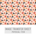 High quality water-soluble transfer paper applied on polymer clay, vibrant detailed pattern