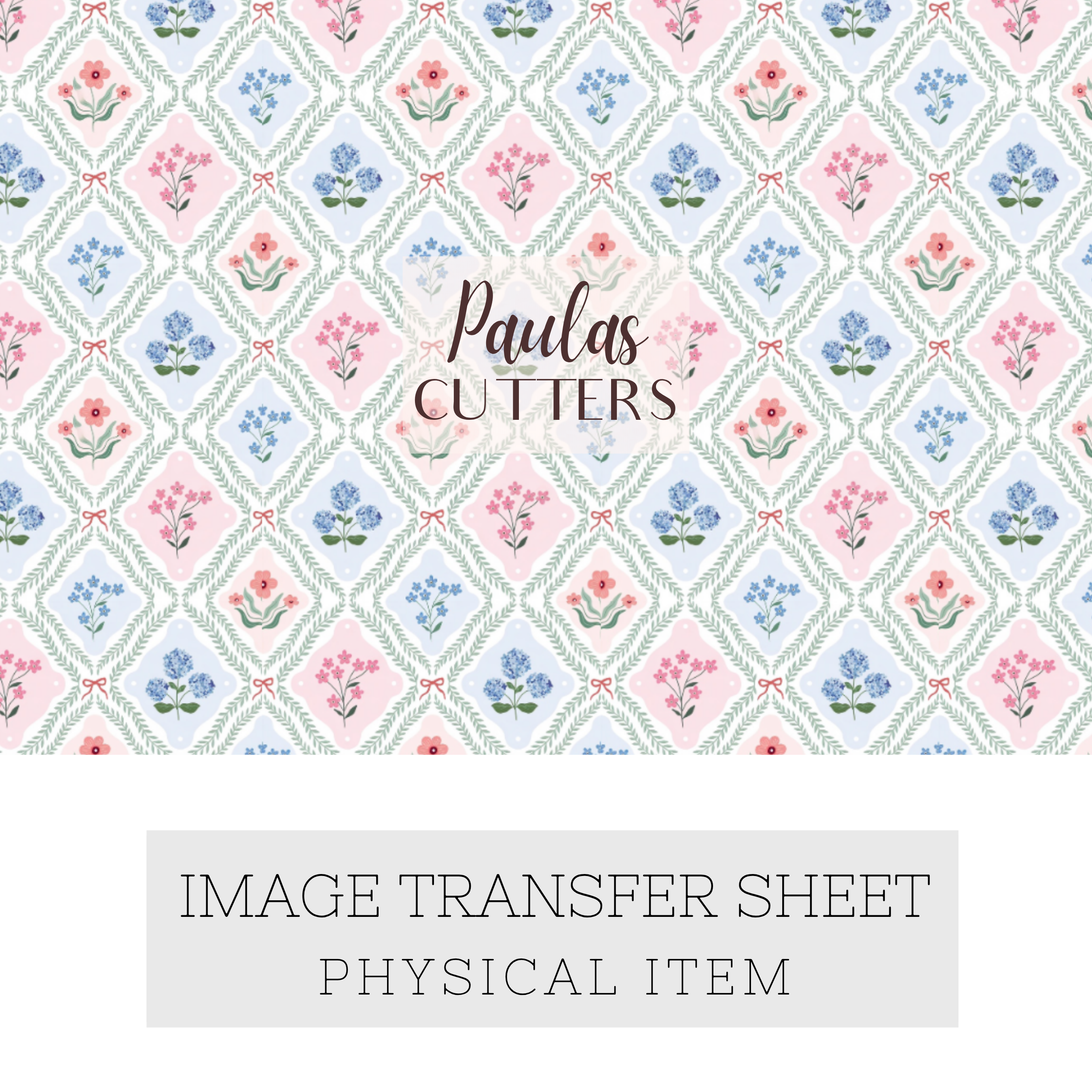 Polymer Clay Transfer Paper – Vintage Soft Tile Pattern for Earrings & Jewelry Making – TP-581