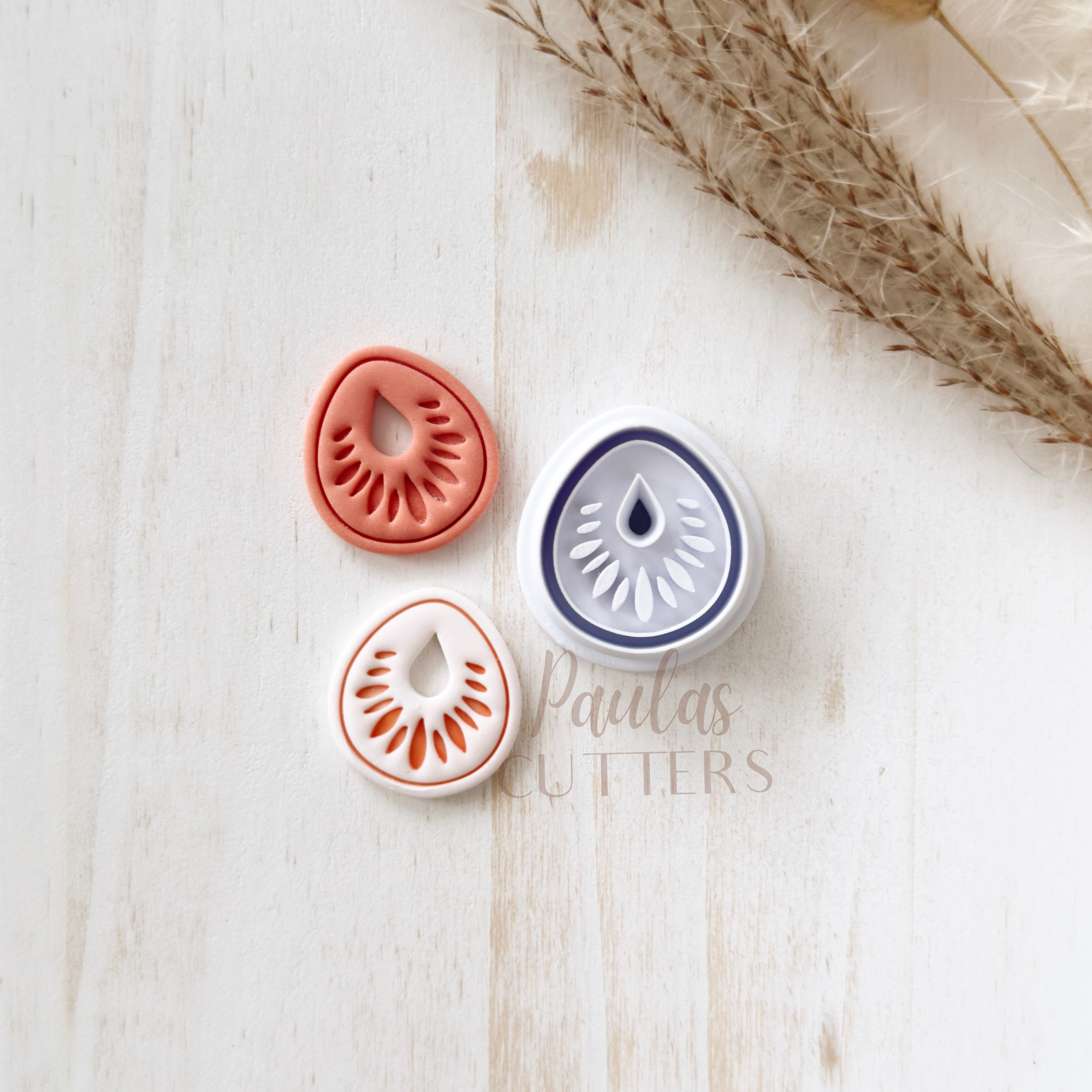 High quality polymer clay cutter creating clean sharp cuts for earrings and jewelry making