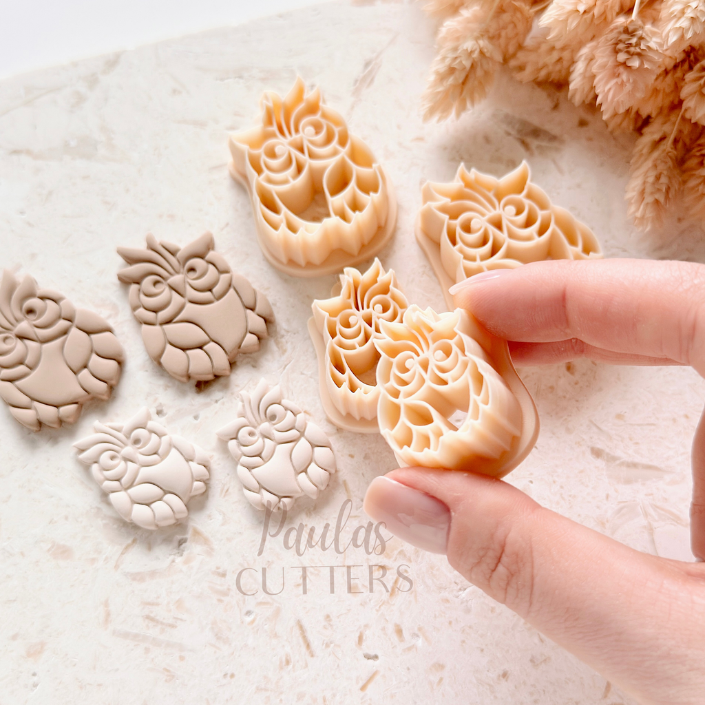 Polymer Clay Cutter, Owl Shapes, Animal Earring Cutter Tool, Clay Cutters for Jewelry Making, F-11