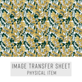 High quality water-soluble transfer paper applied on polymer clay, vibrant detailed pattern