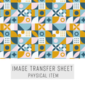 High quality water-soluble transfer paper applied on polymer clay, vibrant detailed pattern