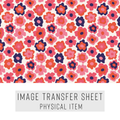 High quality water-soluble transfer paper applied on polymer clay, vibrant detailed pattern