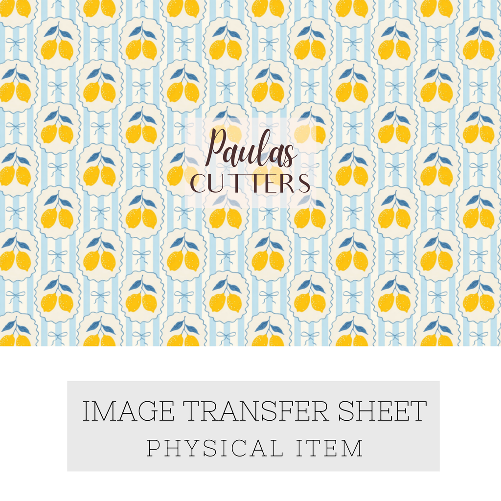Polymer Clay Transfer Paper – Yellow Daisy Stripe Pattern for Earrings & Jewelry Making – TP-591