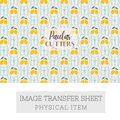 Polymer Clay Transfer Paper – Yellow Daisy Stripe Pattern for Earrings & Jewelry Making – TP-591