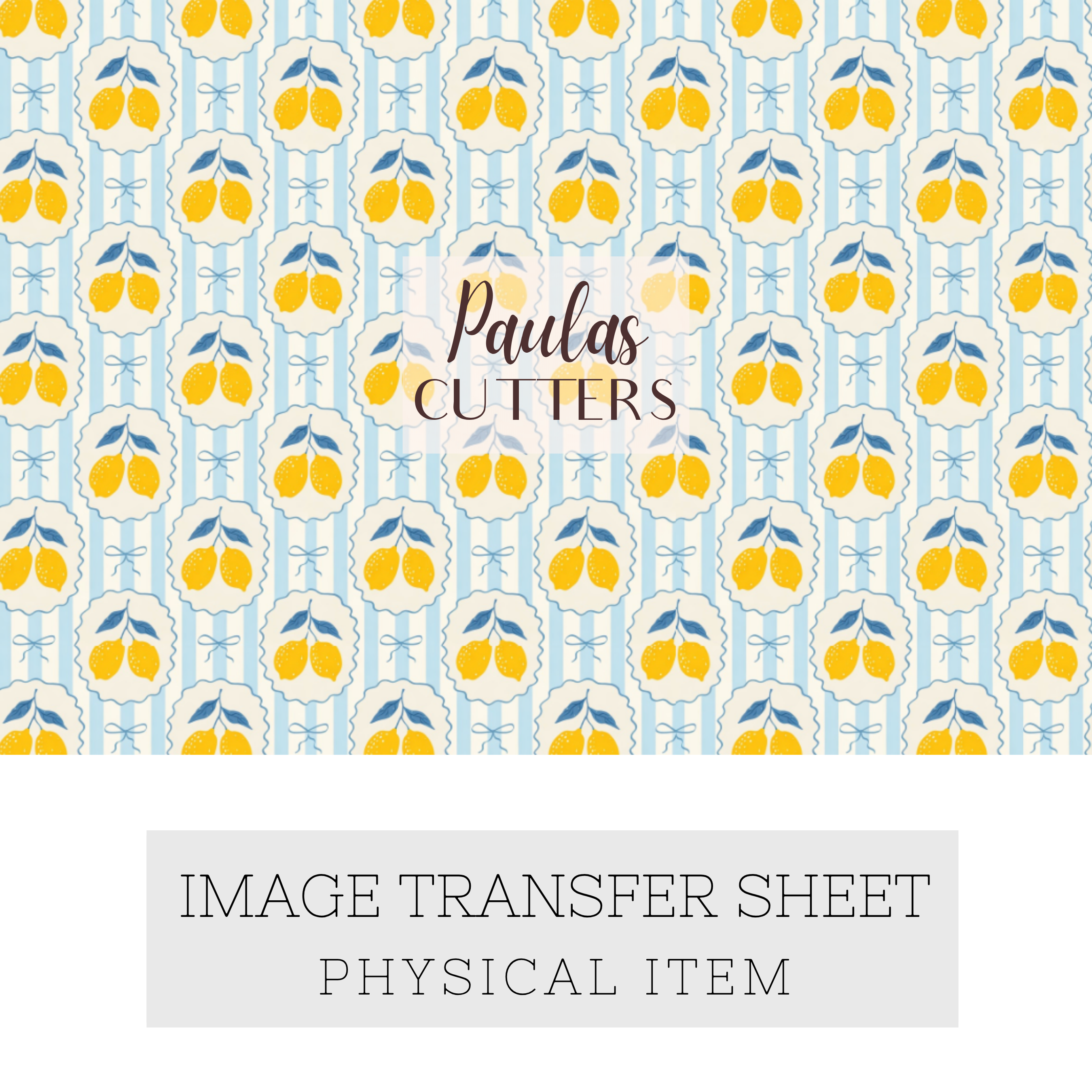 Polymer Clay Transfer Paper – Yellow Daisy Stripe Pattern for Earrings & Jewelry Making – TP-591