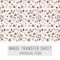 High quality water-soluble transfer paper applied on polymer clay, vibrant detailed pattern