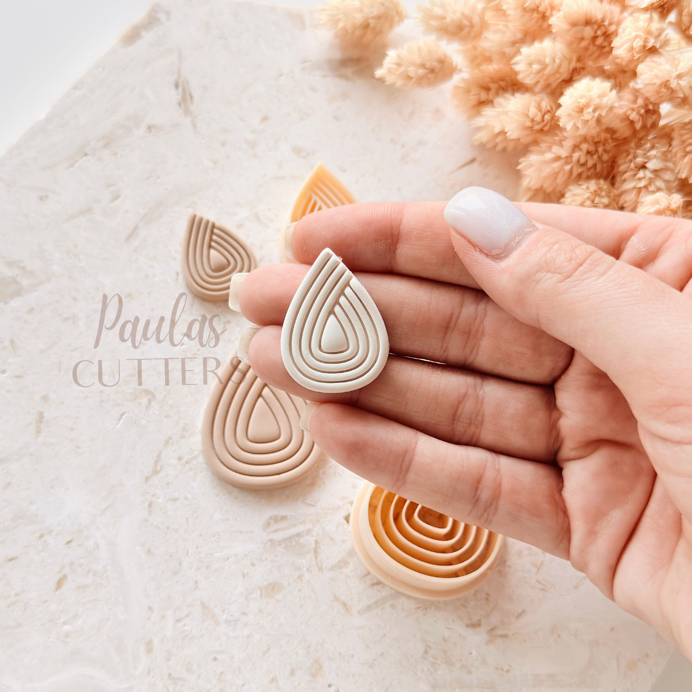 Polymer Clay Cutter, Teardrop Shapes, Layered Earring Cutter Tool, Clay Cutters for Jewelry Making, B-14
