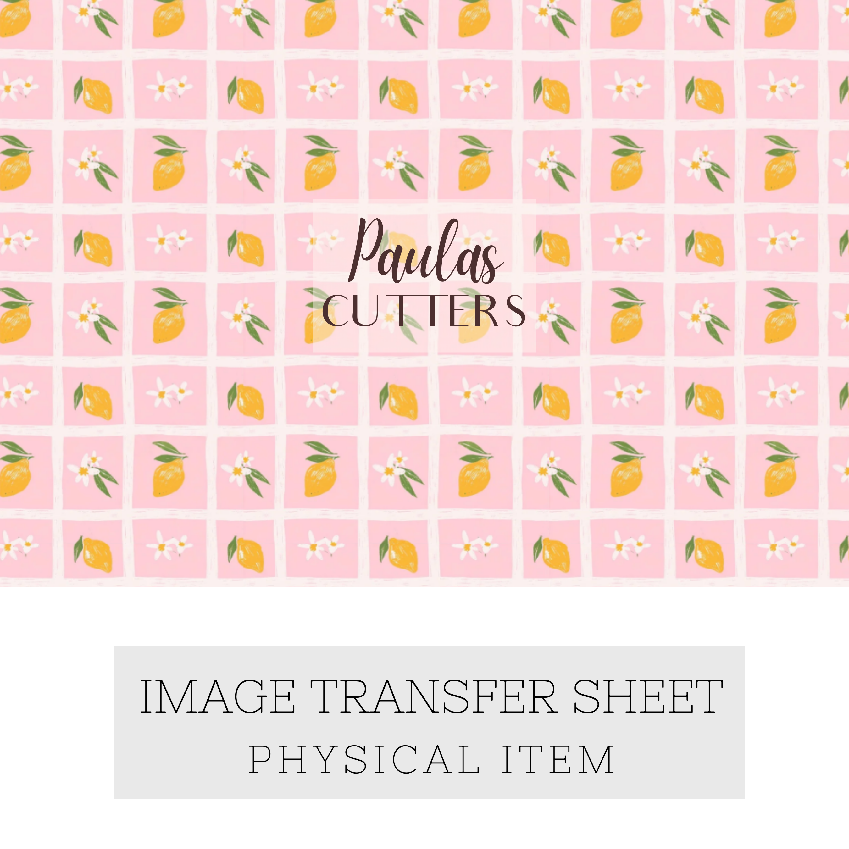 Polymer Clay Transfer Paper – Pink Strawberry Grid Pattern for Earrings & Jewelry Making – TP-592