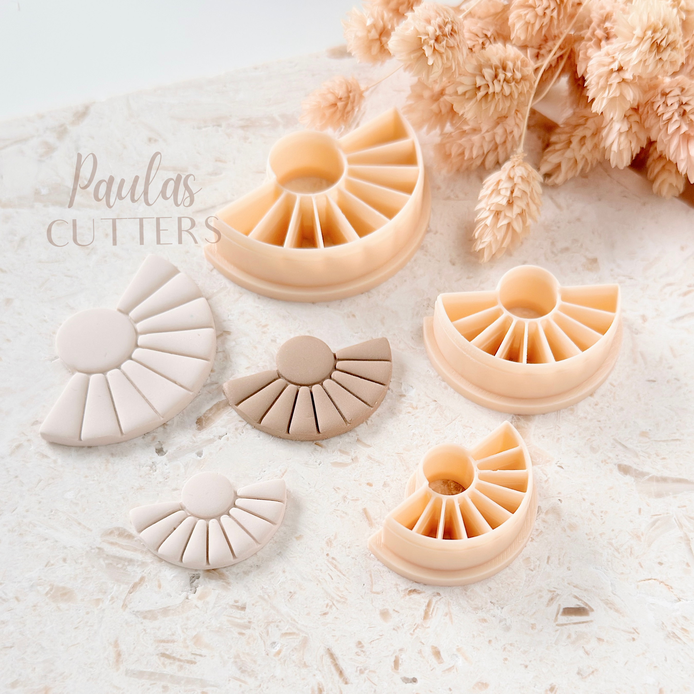 Polymer Clay Cutter, Sun Fan Shapes, Abstract Earring Cutter Tool, Clay Cutter for Jewelry Making, E-19