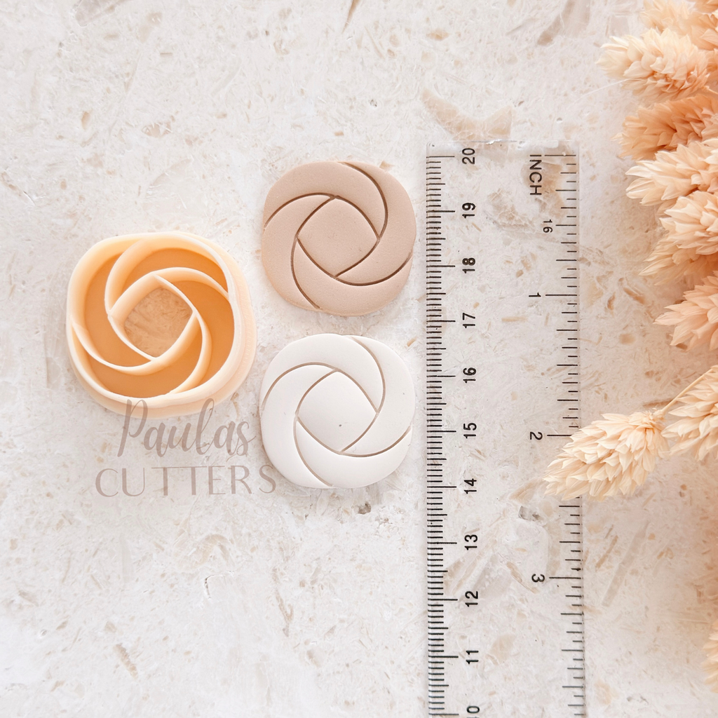 Polymer Clay Cutter, Spiral Round Shape, Abstract Earring Cutter Tool, Clay Cutter for Jewelry Making, A-30