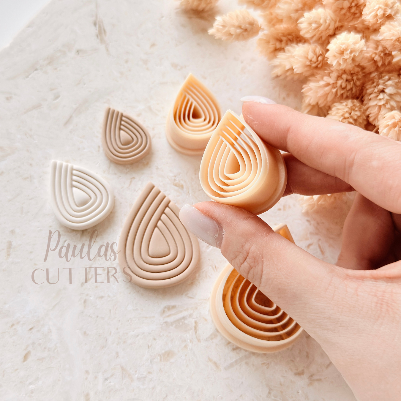 Polymer Clay Cutter, Teardrop Shapes, Layered Earring Cutter Tool, Clay Cutters for Jewelry Making, B-14