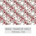 High quality water-soluble transfer paper applied on polymer clay, vibrant detailed pattern