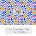 Polymer Clay Transfer Paper – Colorful Fruit Checker Pattern for Earrings & Jewelry Making – TP-594