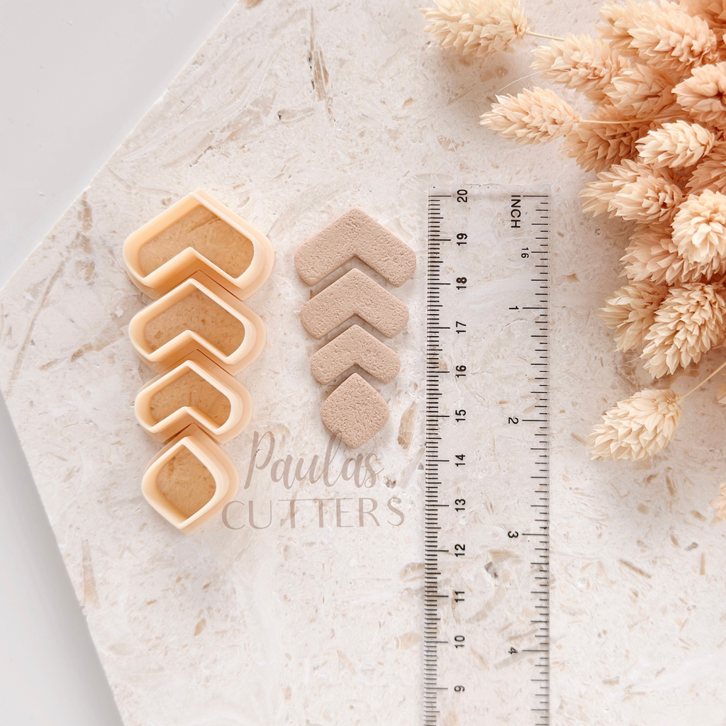 Polymer Clay Cutter, Chevron Shape, Modern Earring Cutter Tool, Clay Cutter for Jewelry, A-17