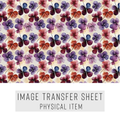 High quality water-soluble transfer paper applied on polymer clay, vibrant detailed pattern