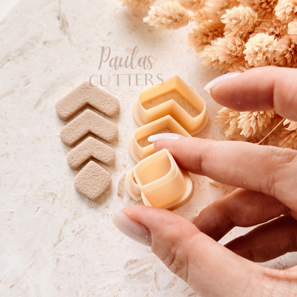 Polymer Clay Cutter, Chevron Shape, Modern Earring Cutter Tool, Clay Cutter for Jewelry, A-17