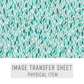 High quality water-soluble transfer paper applied on polymer clay, vibrant detailed pattern