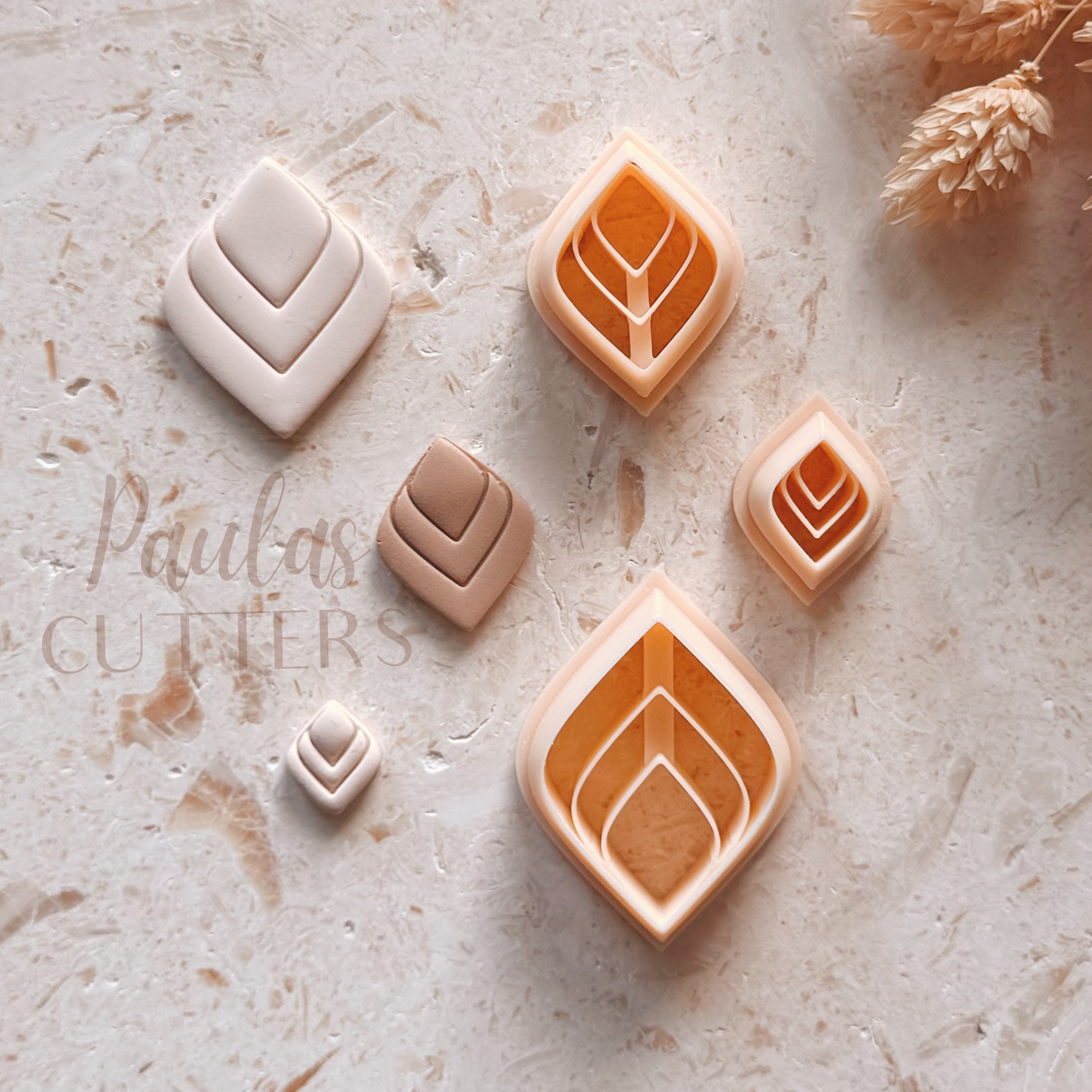 Polymer Clay Cutter, Diamond Shapes, Geometric Earring Cutter Tool, Clay Cutters for Jewelry Making, N-14