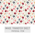 High quality water-soluble transfer paper applied on polymer clay, vibrant detailed pattern