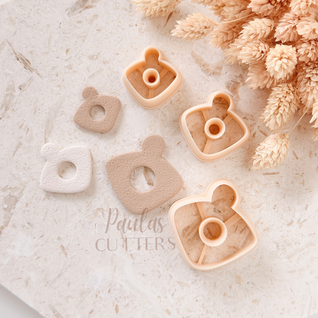 Polymer Clay Cutter, Rounded Abstract Shape, Modern Earring Cutter Tool, Clay Cutter for Jewelry, A-04