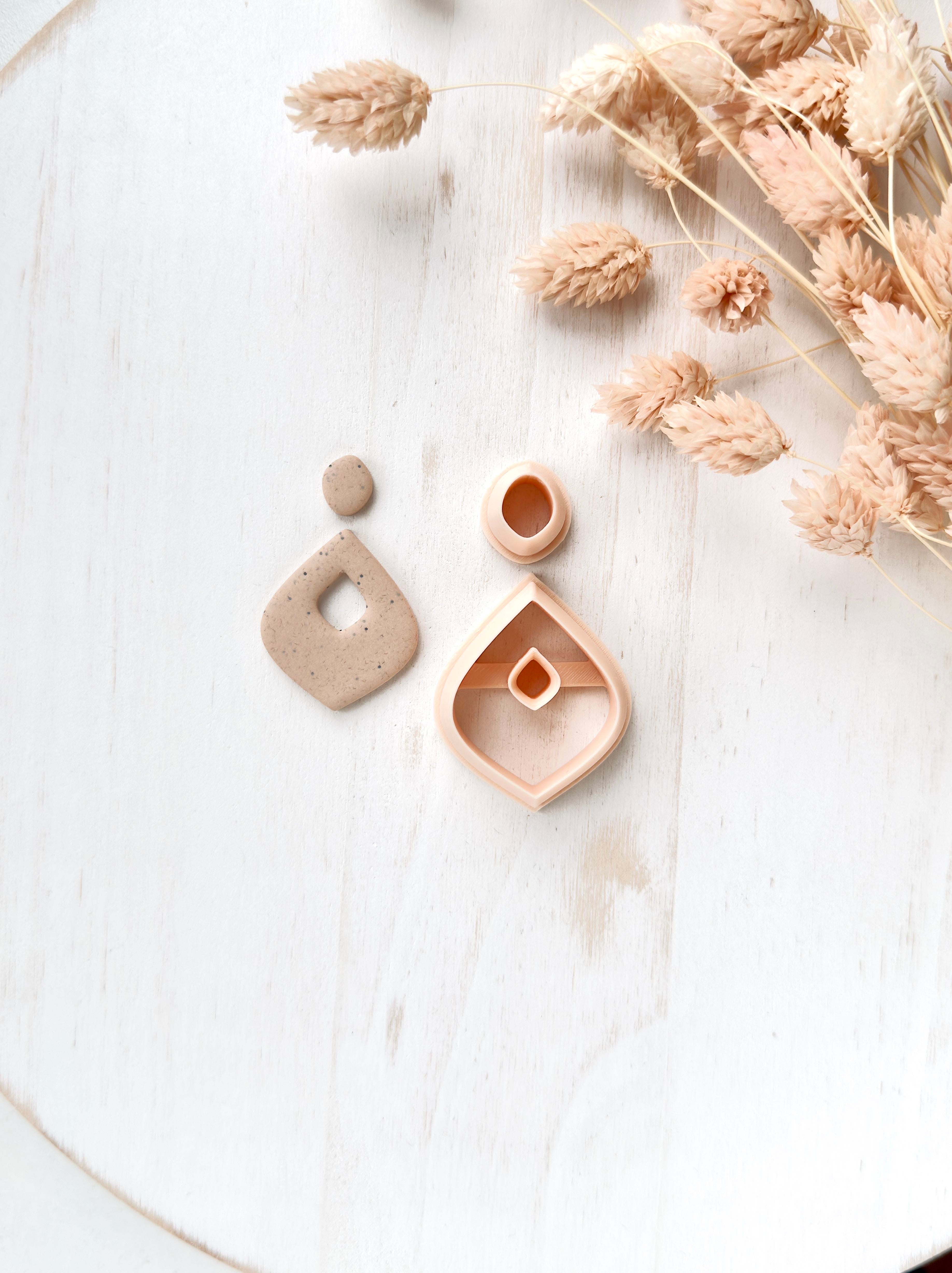 High quality polymer clay cutter creating clean sharp cuts for earrings and jewelry making