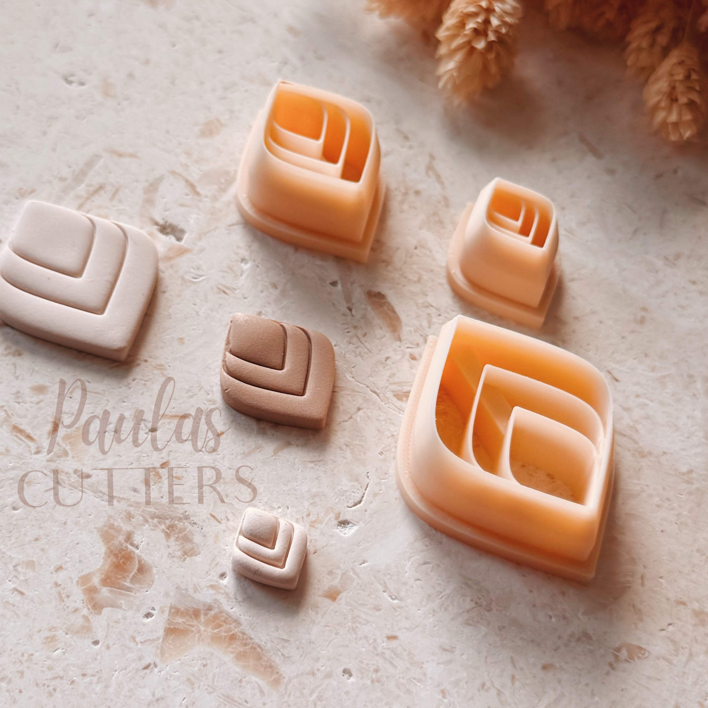 Polymer Clay Cutter, Diamond Shapes, Geometric Earring Cutter Tool, Clay Cutters for Jewelry Making, N-14