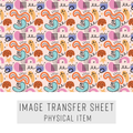 High quality water-soluble transfer paper applied on polymer clay, vibrant detailed pattern