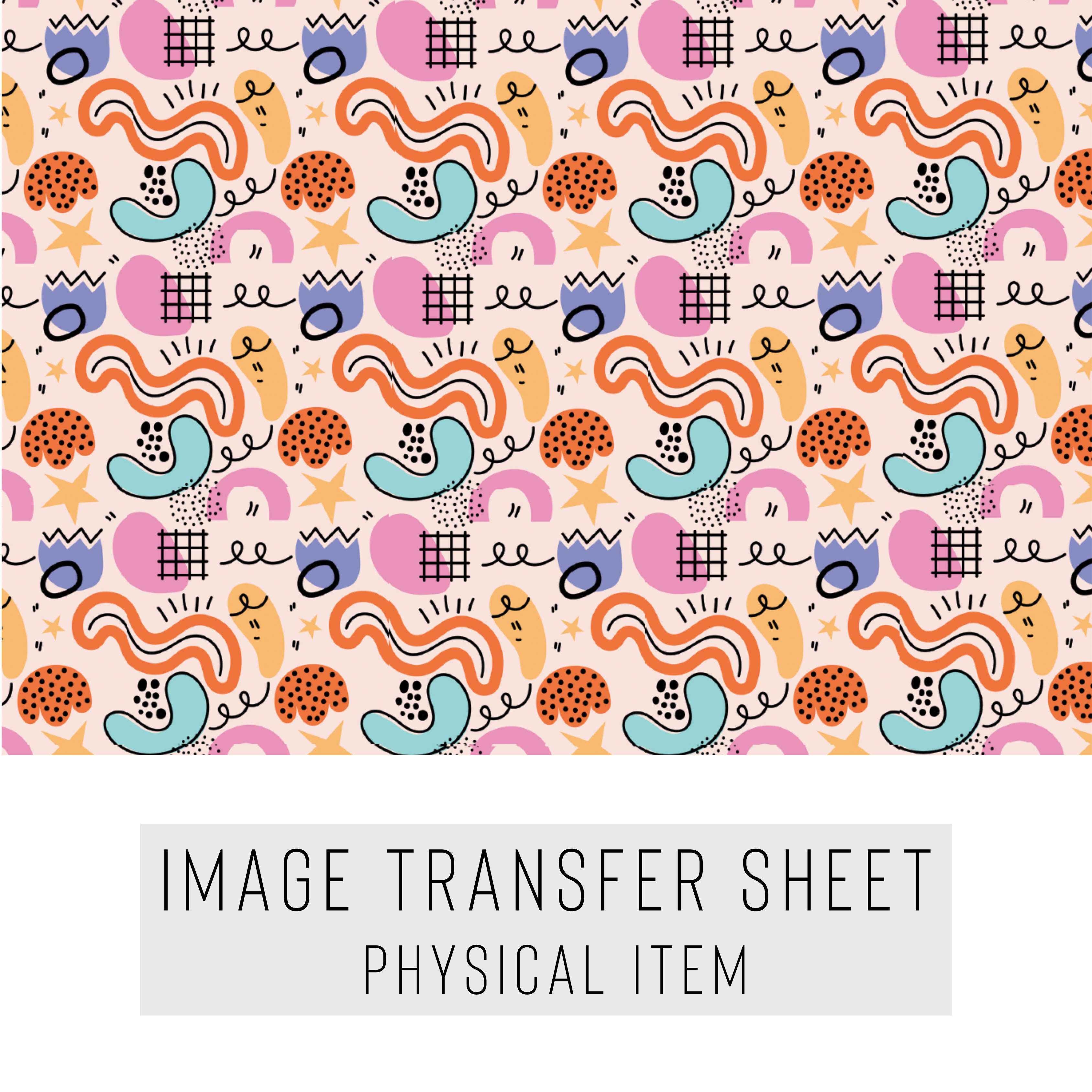 High quality water-soluble transfer paper applied on polymer clay, vibrant detailed pattern