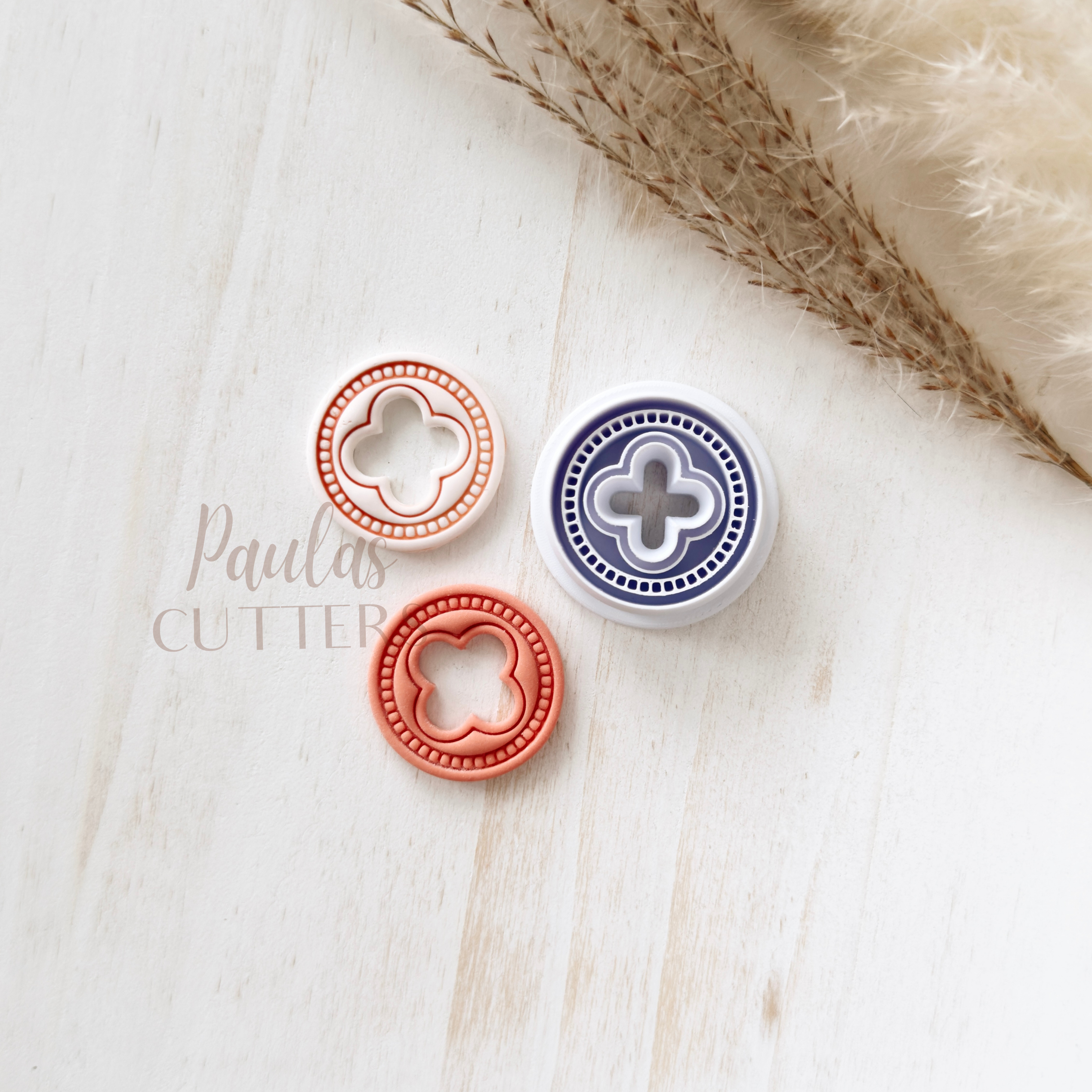 High quality polymer clay cutter creating clean sharp cuts for earrings and jewelry making