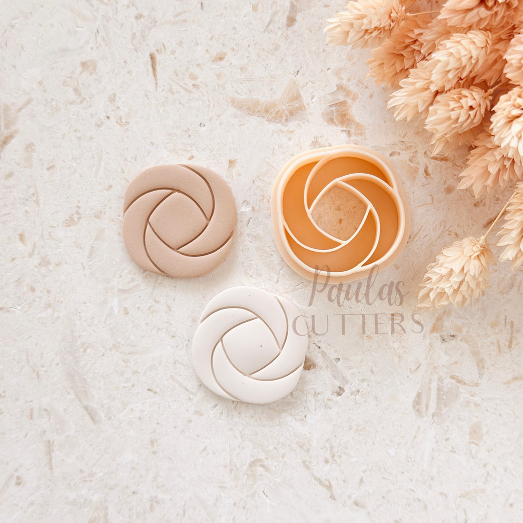 Polymer Clay Cutter, Spiral Round Shape, Abstract Earring Cutter Tool, Clay Cutter for Jewelry Making, A-30