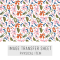 High quality water-soluble transfer paper applied on polymer clay, vibrant detailed pattern