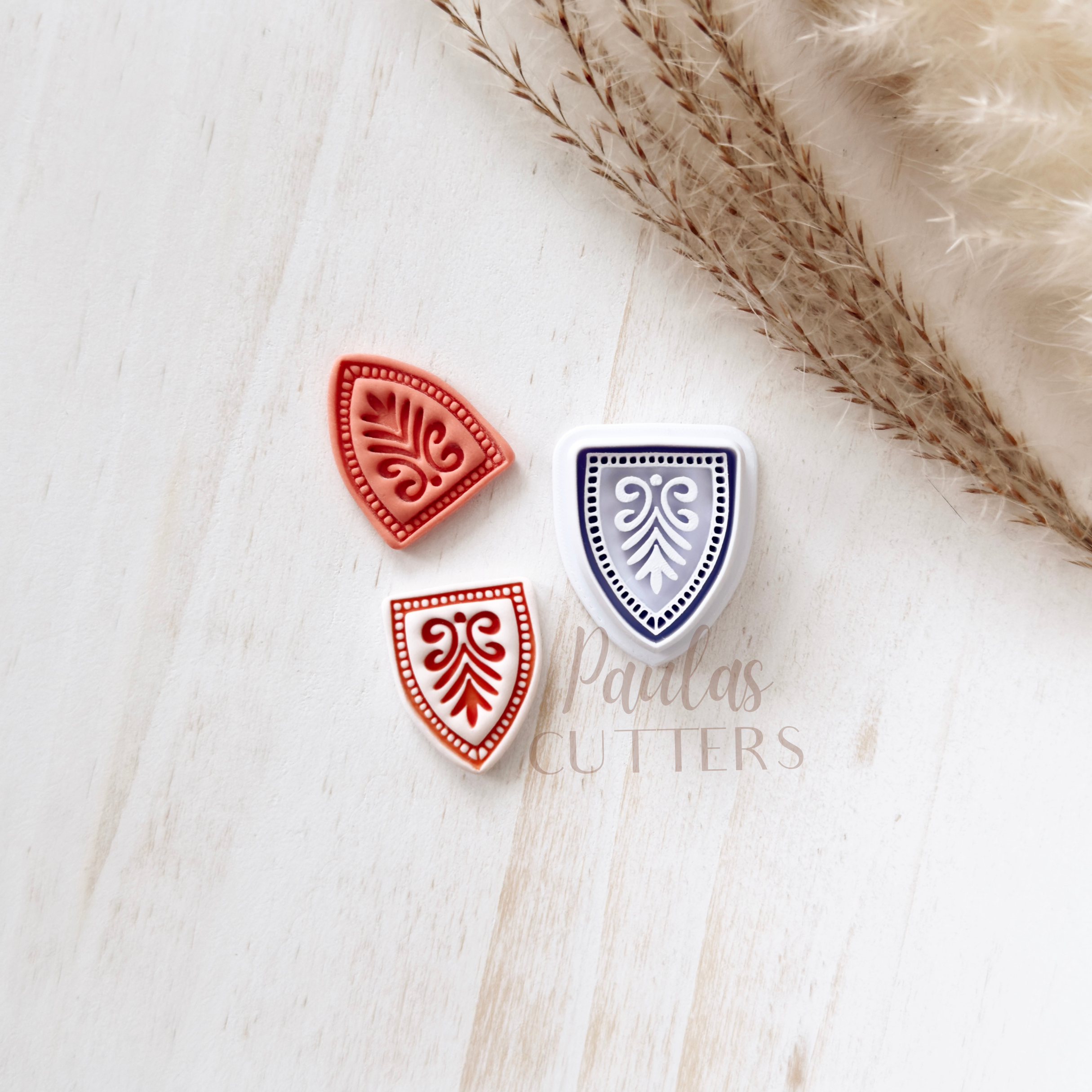 High quality polymer clay cutter creating clean sharp cuts for earrings and jewelry making